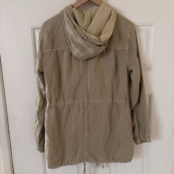 Sanctuary Womens Spring Parka Utility Jacket  XS Tan Outdoors Classic Athleisure - Picture 8 of 11